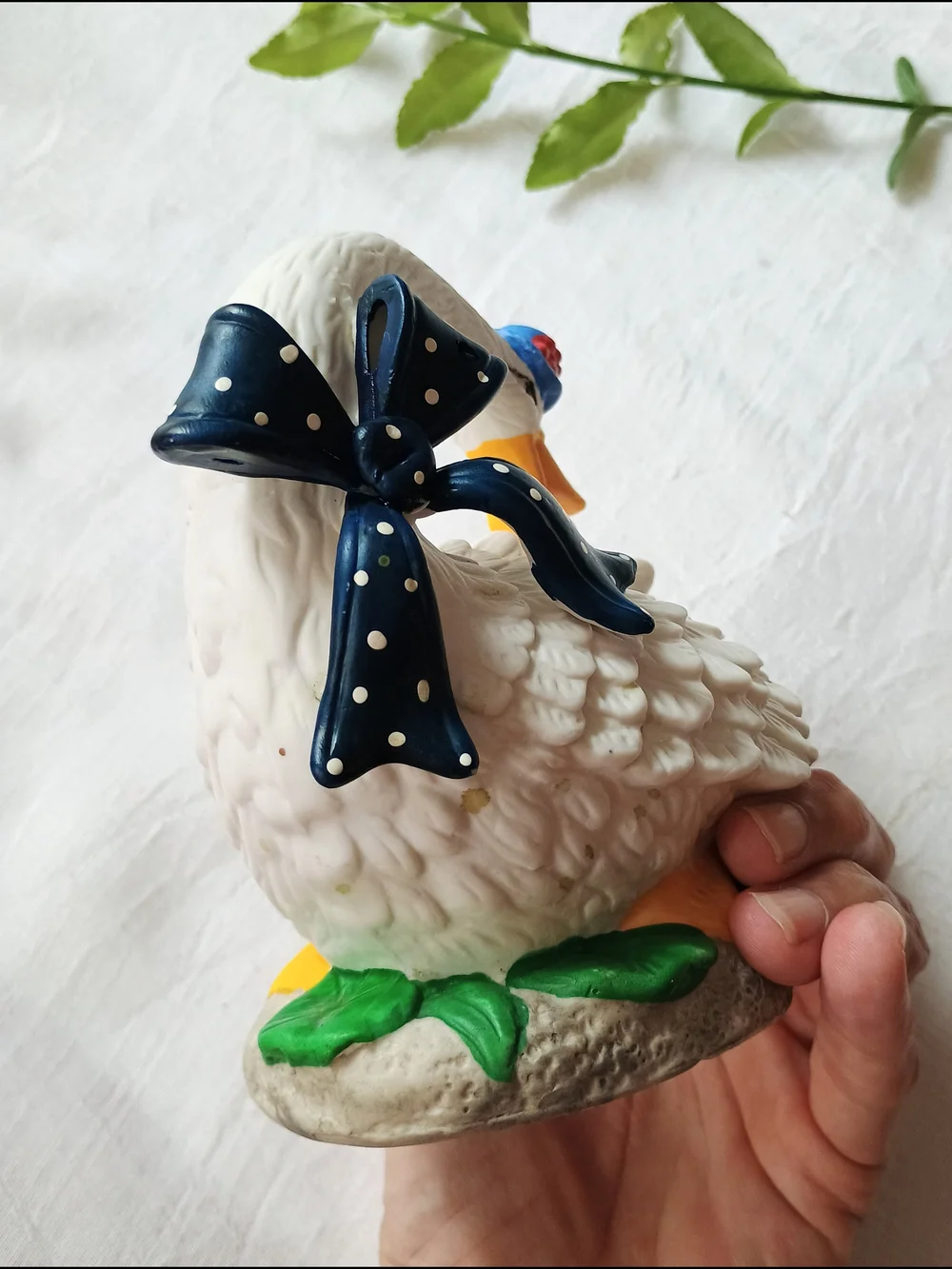 🧦 ECLECTIC GRANDPA 🧦 2 RARE TRu VTG Dapper Core Geese / Swan Ceramic Figurines